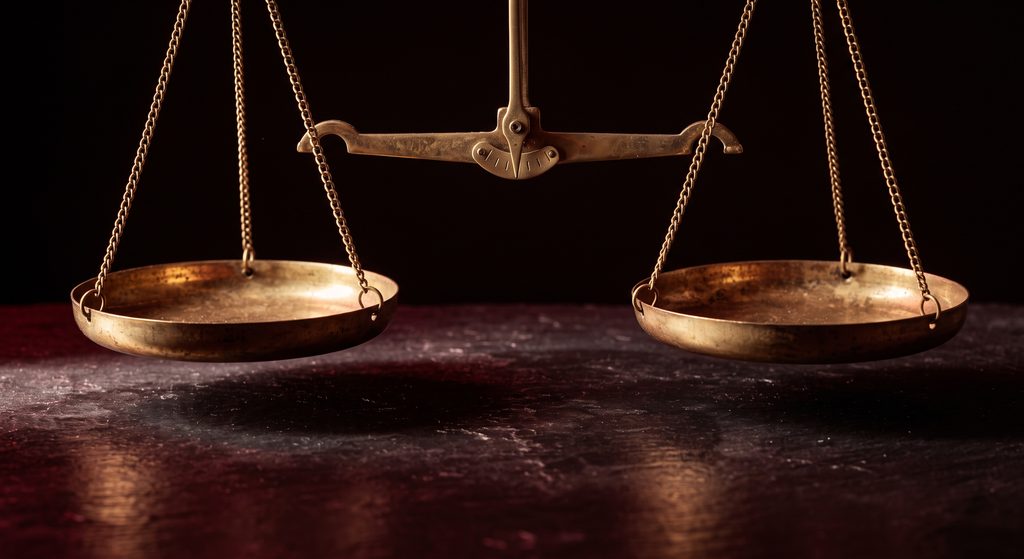 SSC et RACK, balance de laiton en équilibre sur ardoise sombre