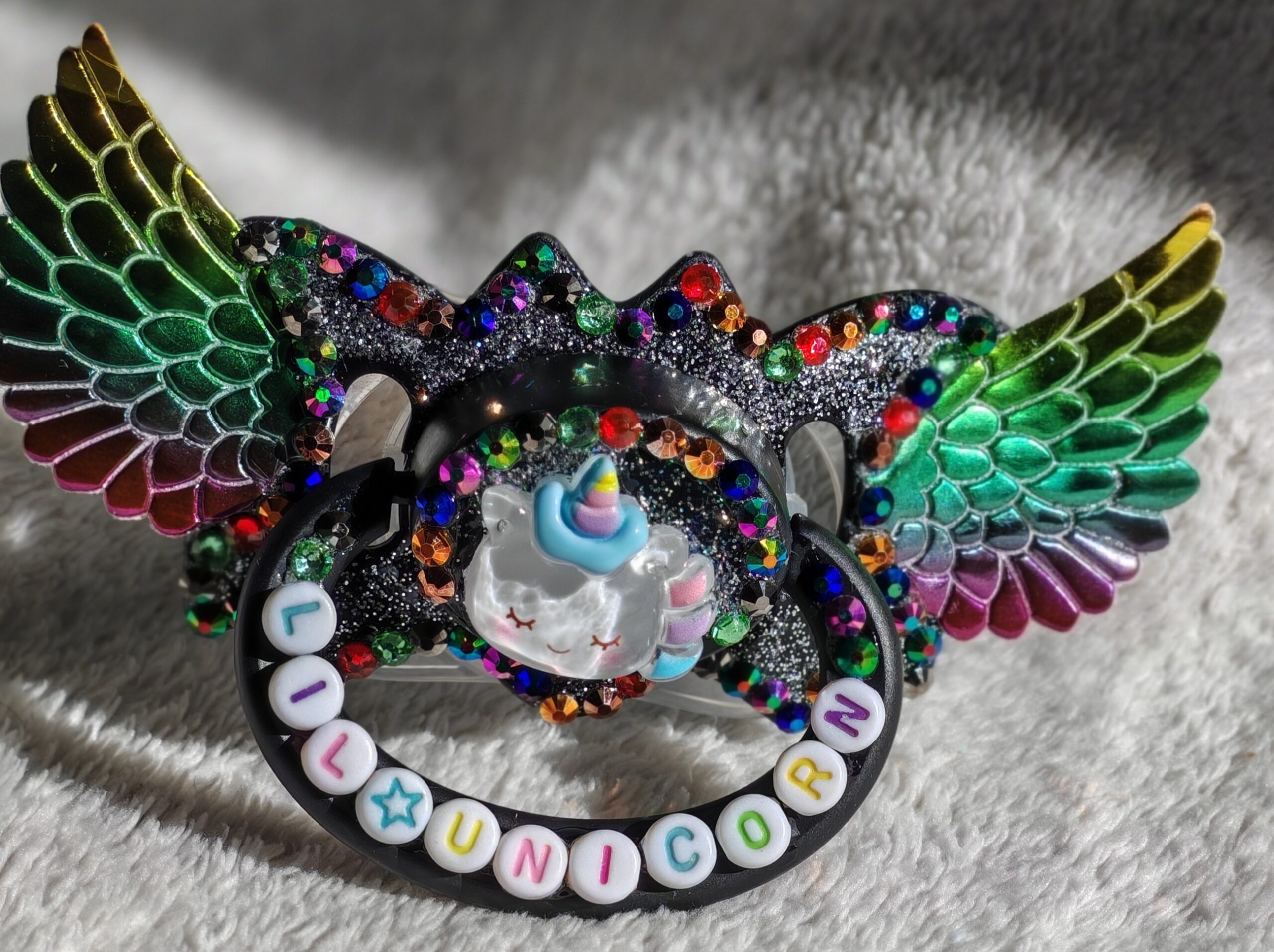 Lil★Unicorn – Tétine adulte décorée main