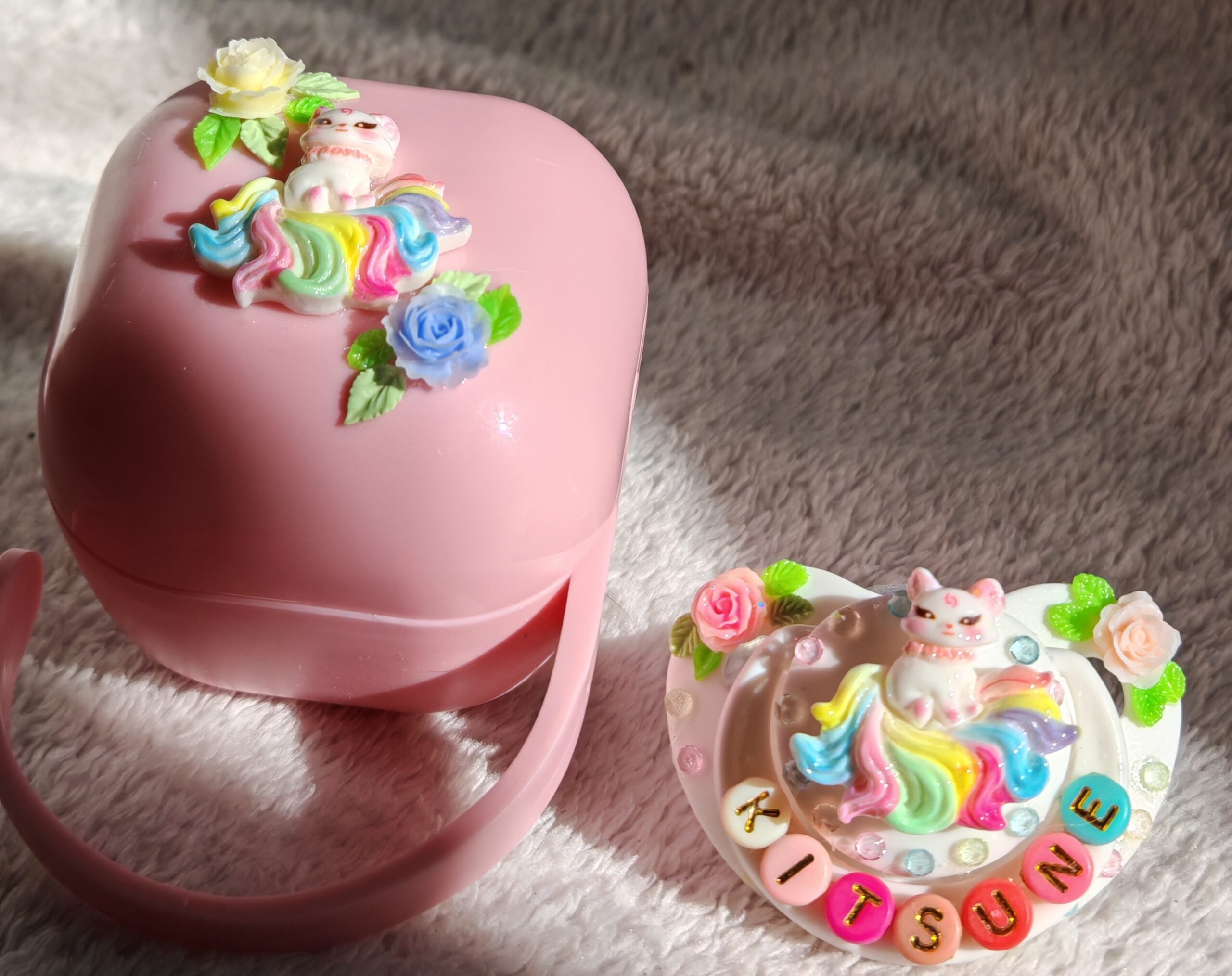 Kitsune – Tétine adulte décorée main